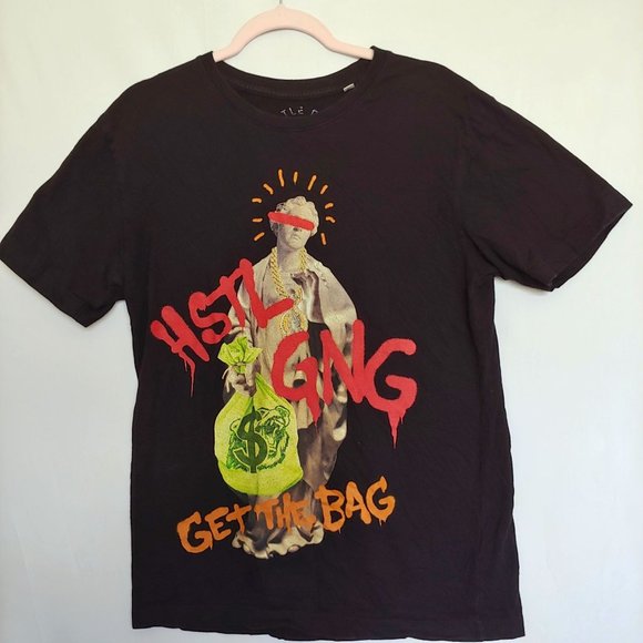 Hustle Gang short sleeve Get the Bag graphic Hip Hop tshirt medium - Picture 1 of 10